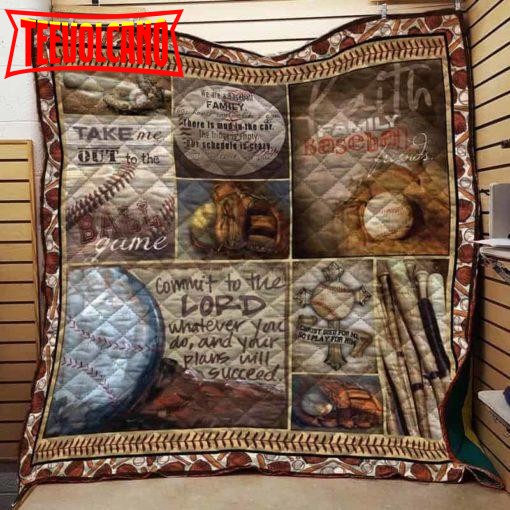 Baseball Faith 3D Customized Quilt Blanket