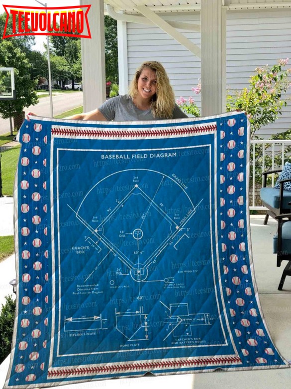 Baseball Field 3D Quilt Blanket