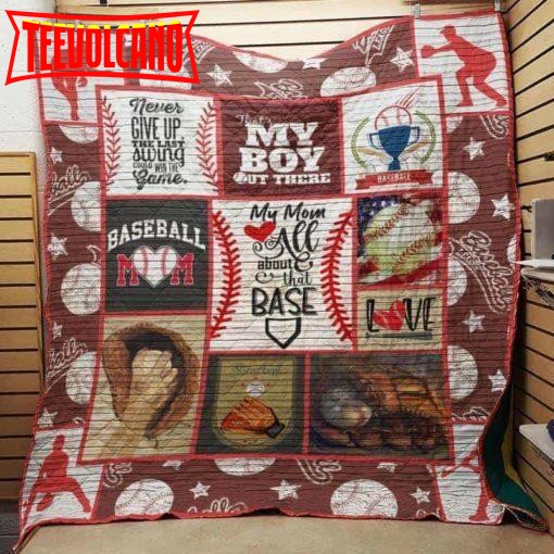 Baseball Mom Customize Quilt Blanket