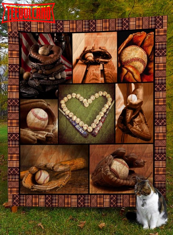 Baseball Play Baseball 3D Quilt Blanket