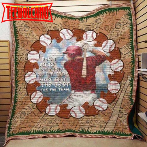 Baseball Player 3D Customized Quilt Blanket