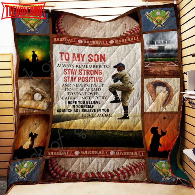 Baseball, To My Son 3D Quilt Blanket