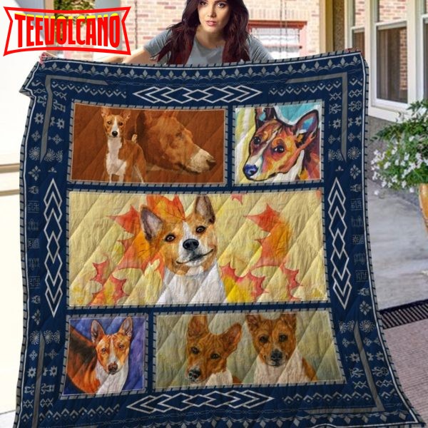 Basenji 3D Customized Quilt Blanket