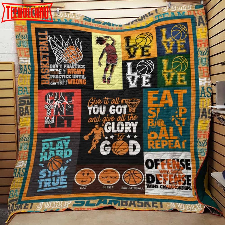 Basketball 3D Customized Quilt Blanket