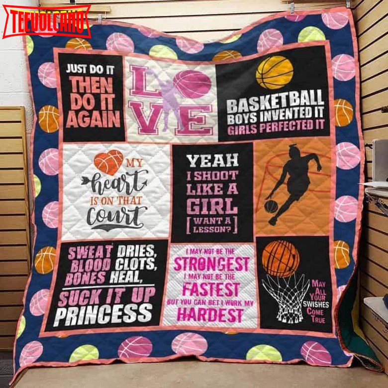 Basketball Boys Invented It Girls Perfected It 3D Customized Quilt Blanket