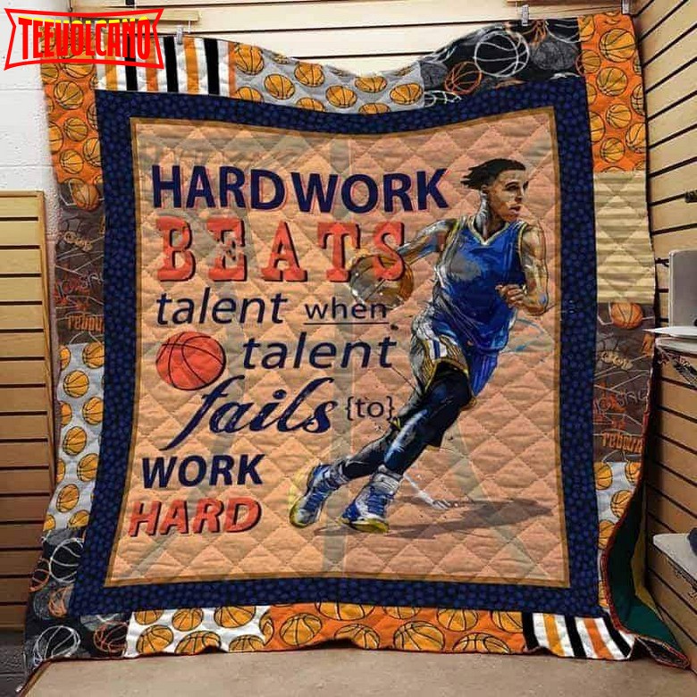 Basketball Hardwork Beats 3D Customized Quilt Blanket