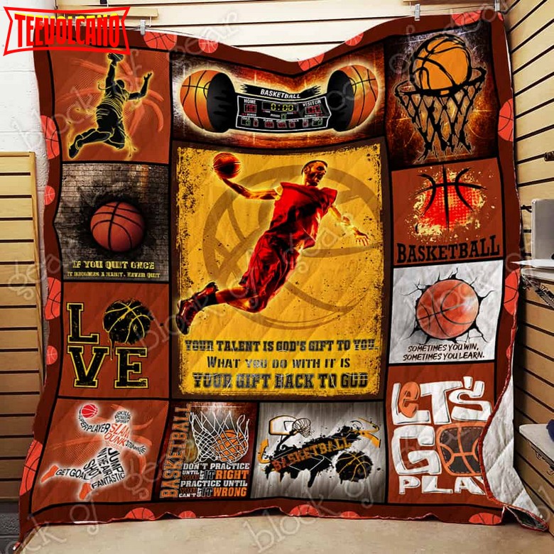 Basketball Makes Me Happy 3D Quilt Blanket