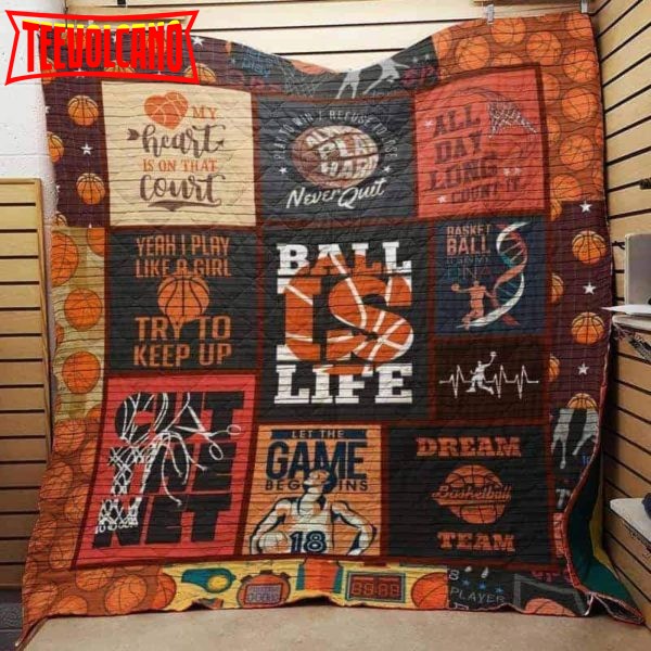 Basketball Play Hard 3D Quilt Blanket