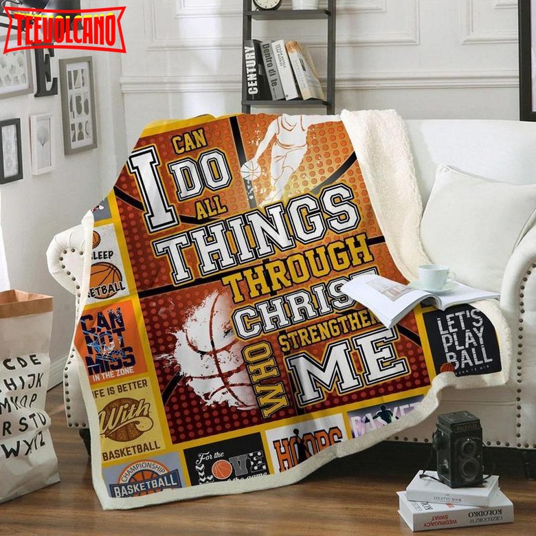 Basketball Quilt Blanket  Sherpa