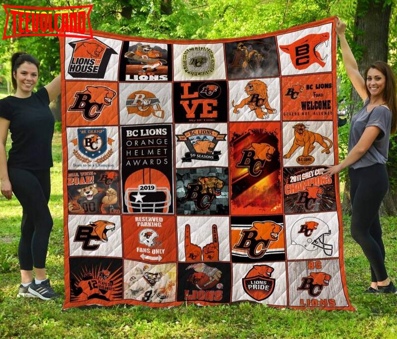 Bc Lions 3D Customized Quilt Blanket