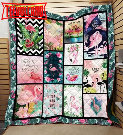 Be Flamingo In Flock Of Pigeons Printing 3D Customized Quilt Blanket