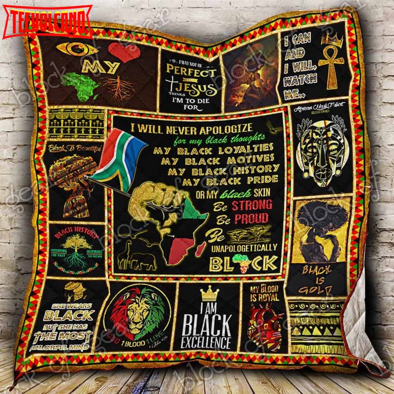 Be Unapologetically Black 3D Quilt Blanket