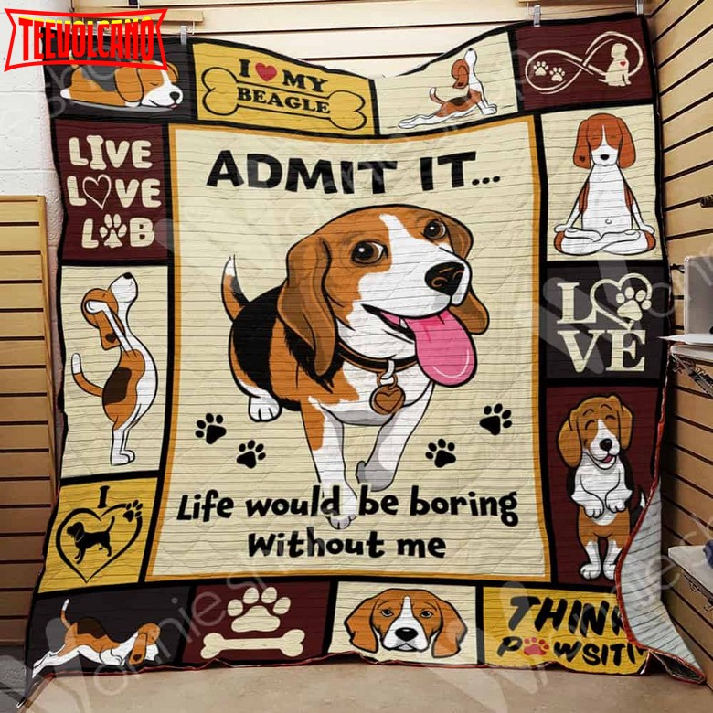 Beagle Admit It 3D Quilt Blanket