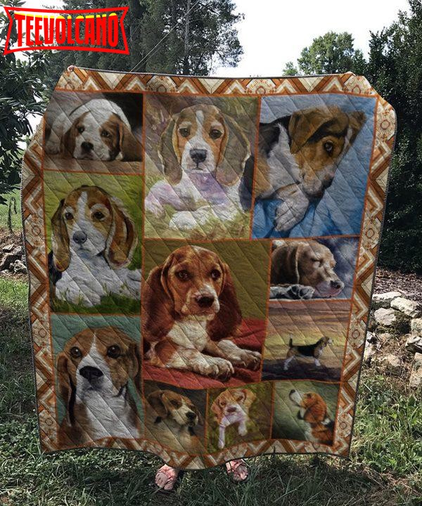 Beagle Dog 3D Customized Quilt Blanket