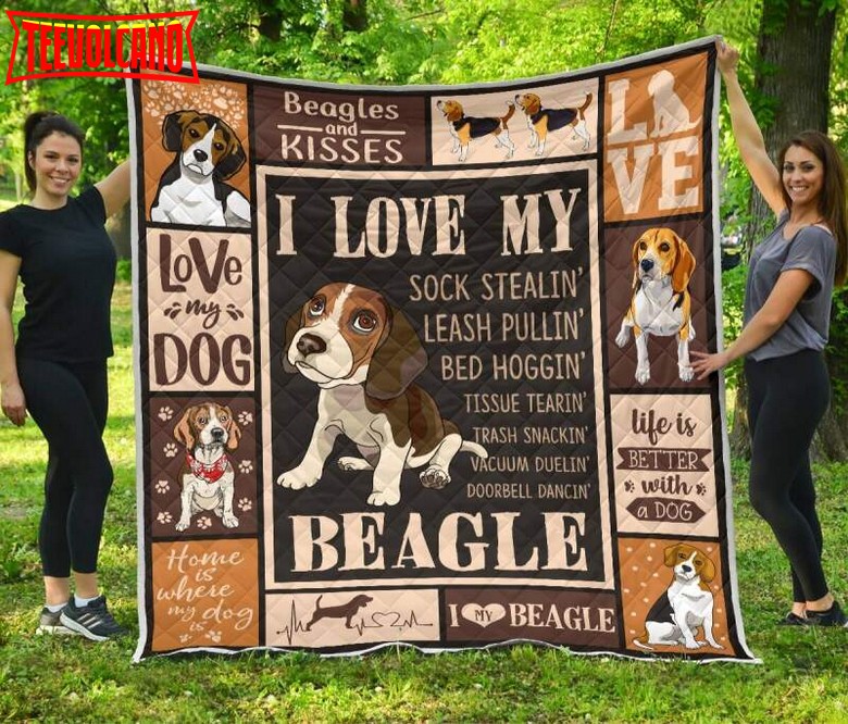 Beagle Life Is Lovely With Beagle 3D Quilt Blanket