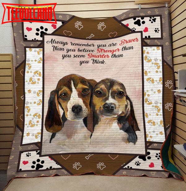 Beagle Quotes 3D Customized Quilt Blanket