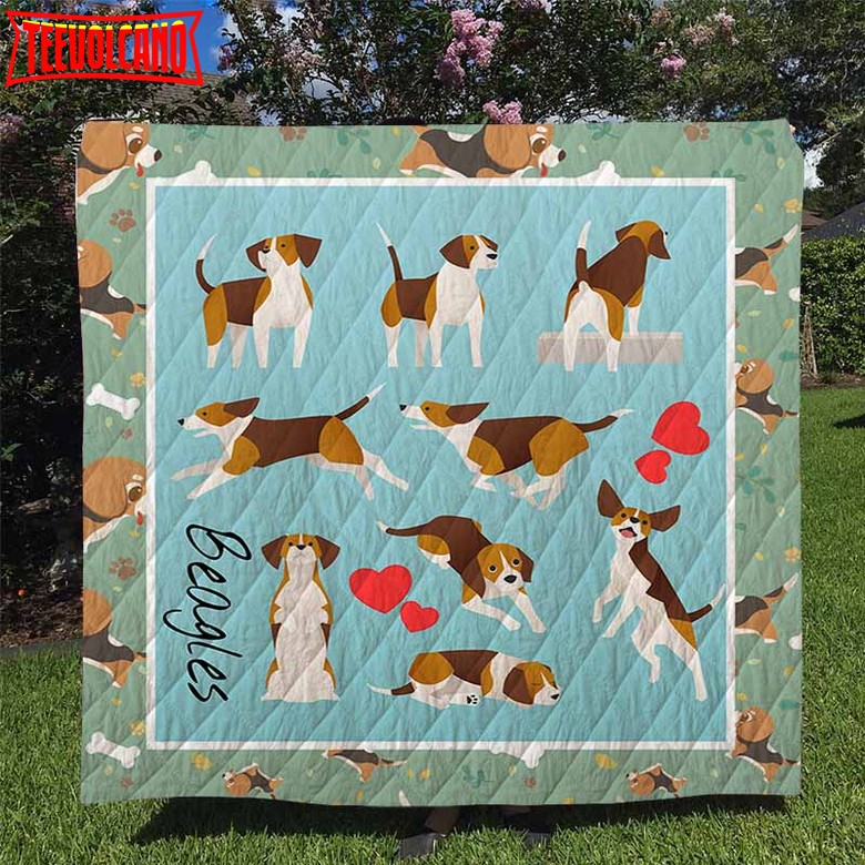 Beagles 3D Customized Quilt Blanket