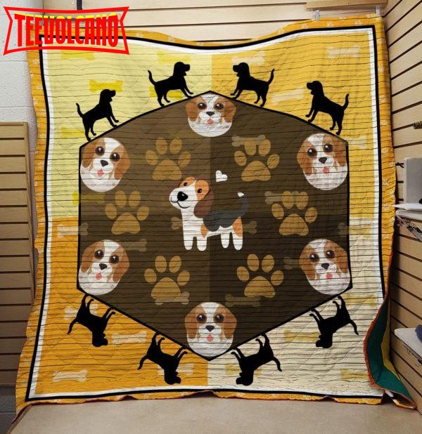 Beagle’S Paw 3D Customized Quilt Blanket