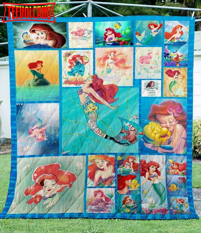 Beautiful Ariel 3D Customized Quilt Blanket