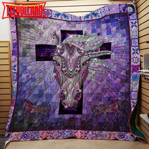 Beautiful Horse 3D Customized Quilt Blanket