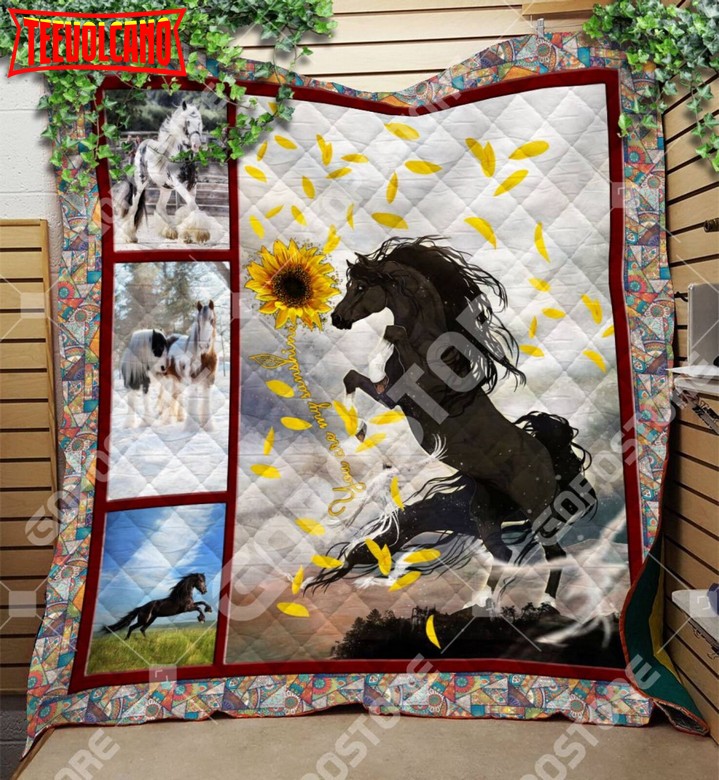 Beautiful Horses You Are My Sunshine Like 3D Customized Quilt Blanket