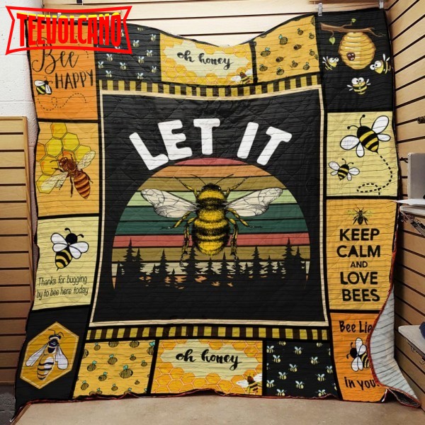 Bee Drunken Honey 3D Quilt Blanket