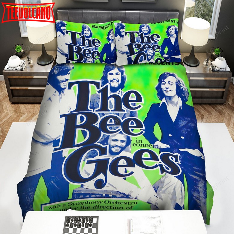 Bee Gees Vintage Poster Bed Sheets Spread Duvet Cover Bedding Sets