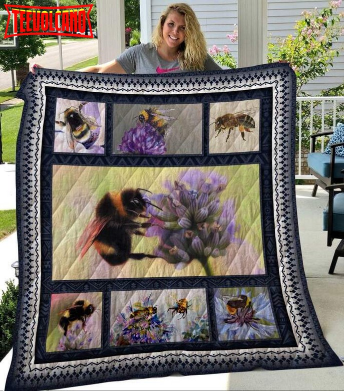 Bees 3D Customized Quilt Blanket