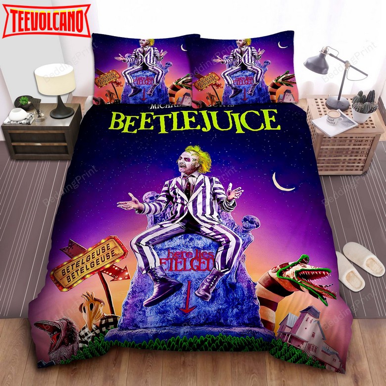 Beetlejuice By Michael Keaton Bed Sheets Duvet Cover Bedding Sets