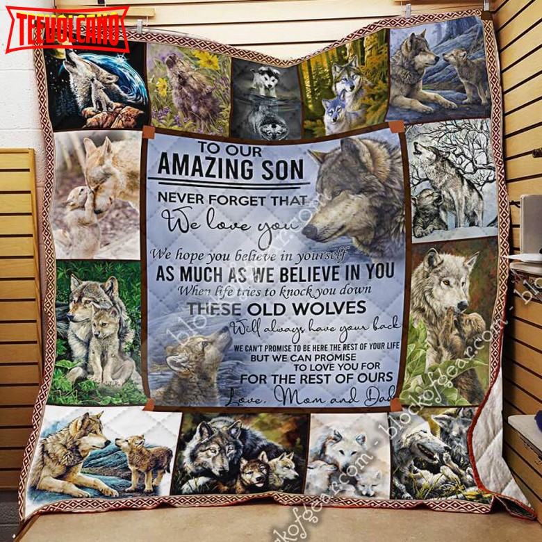 Believe In Yourself As Much As We Believe In You, Mom And Dad To Son 3D Quilt Blanket