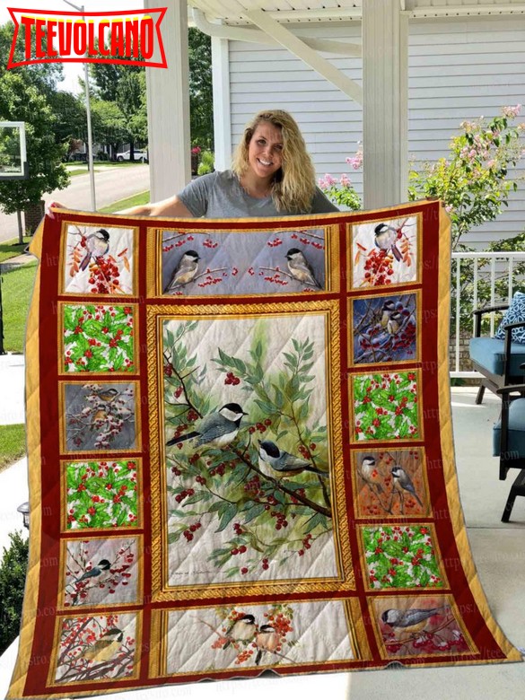 Berries Tree Pattern 3D Quilt Blanket