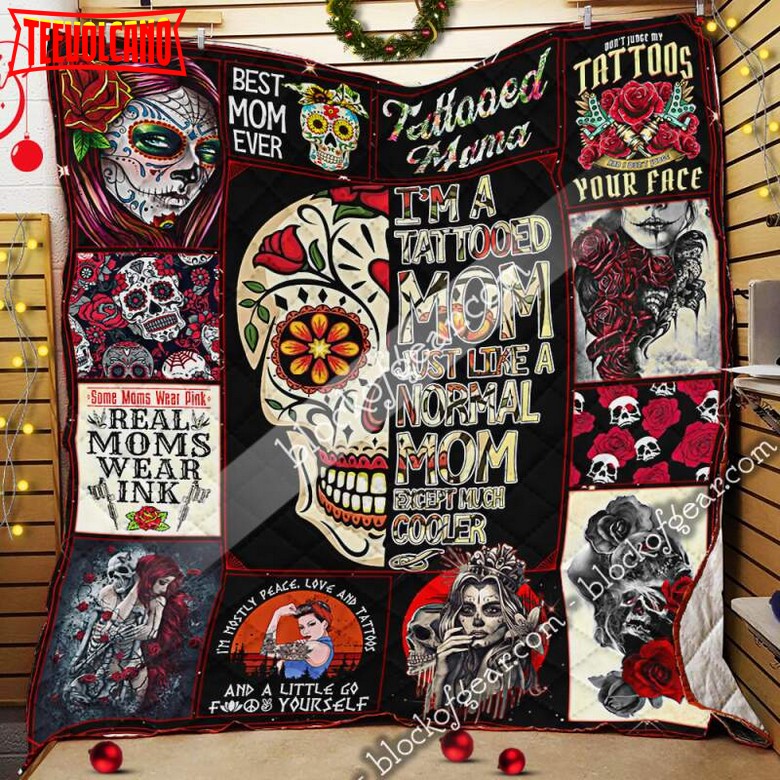 Best Tattooed Skull Mom Ever 3D Quilt Blanket