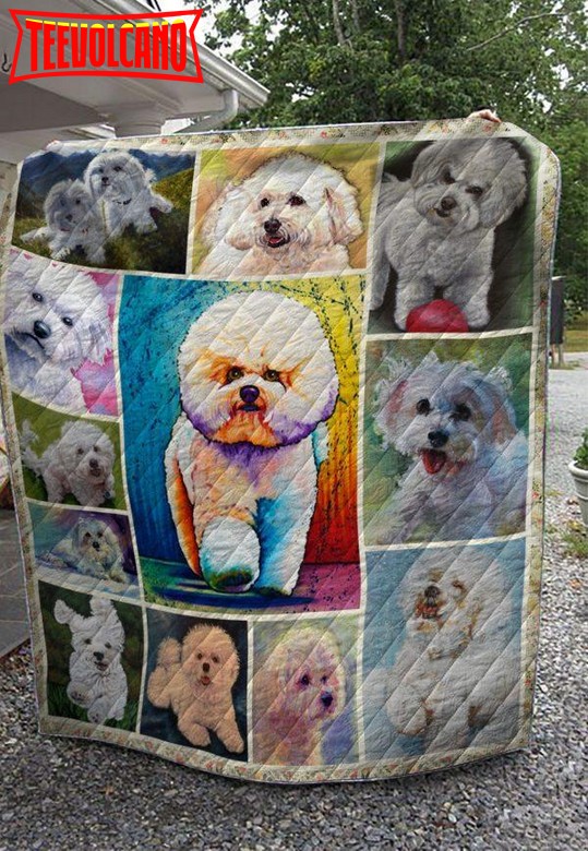 Bichon Dog 3D Customized Quilt Blanket