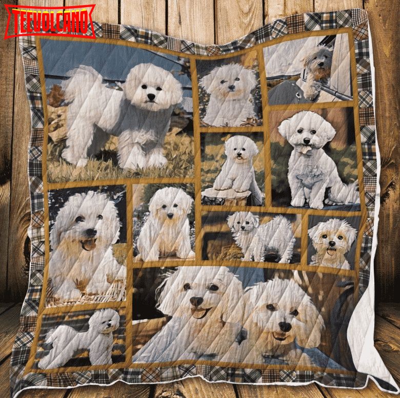 Bichon Frise Pure Water 3D Quilt Blanket