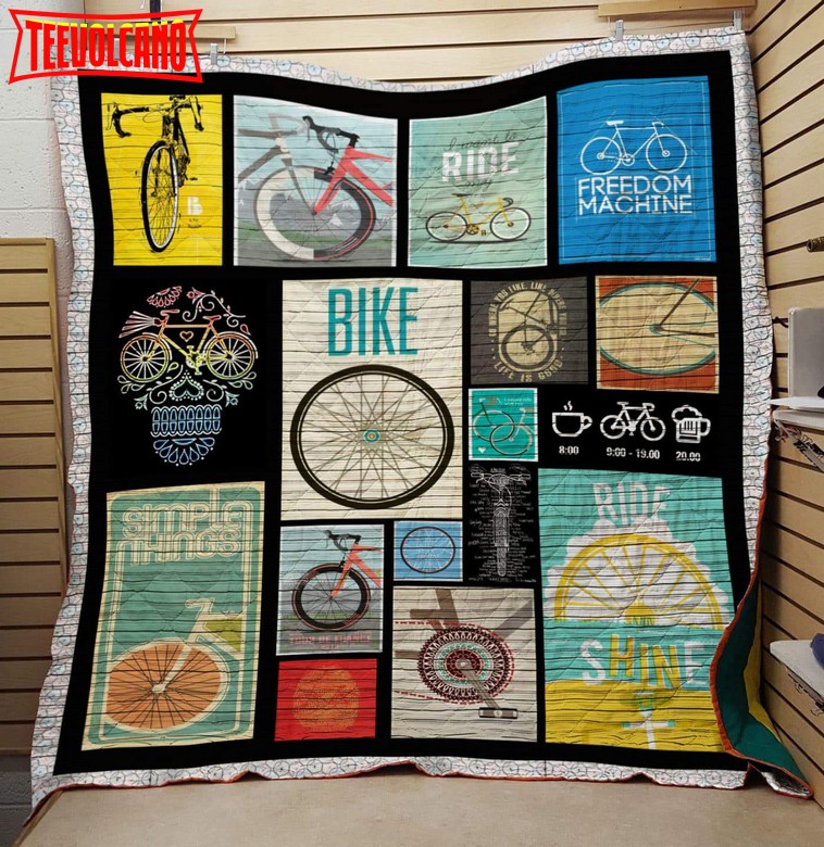 Bicycle Freedom Machine 3D Customized Quilt Blanket