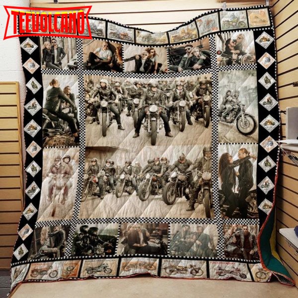 Bikers On The Road 3D Customized Quilt Blanket