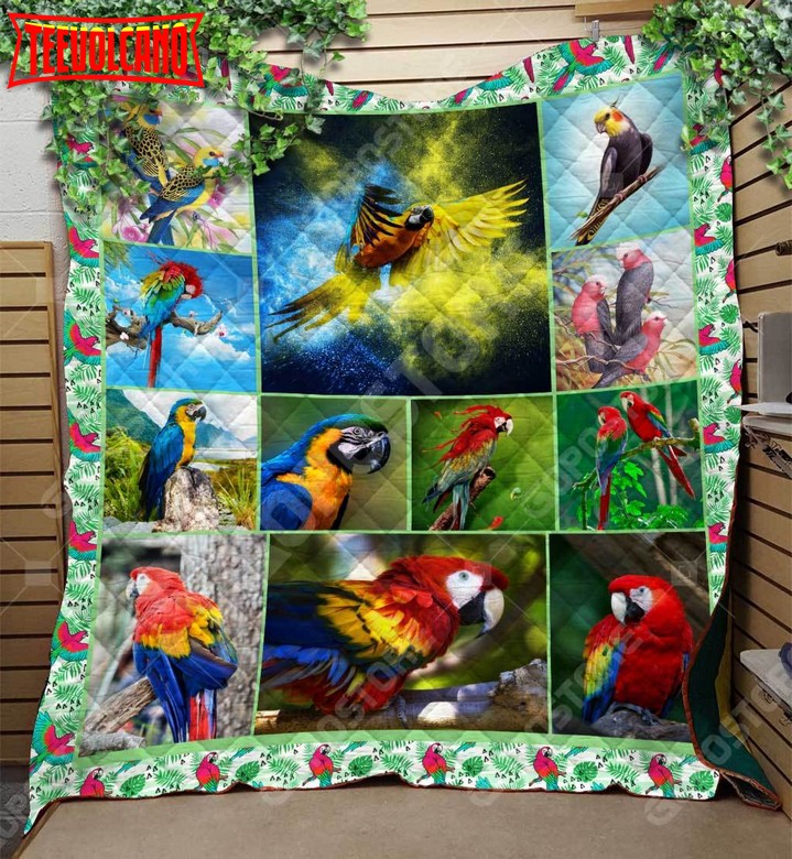 Bird Parrot Like 3D Customized Quilt Blanket