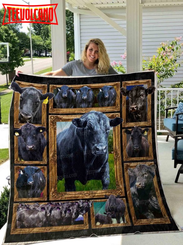 Black Angus 3D Quilt Blanket