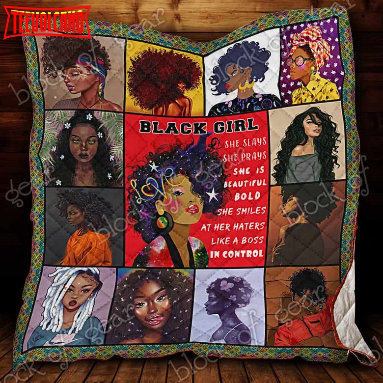 Black Girl The Queen Of Beauty 3D Quilt Blanket