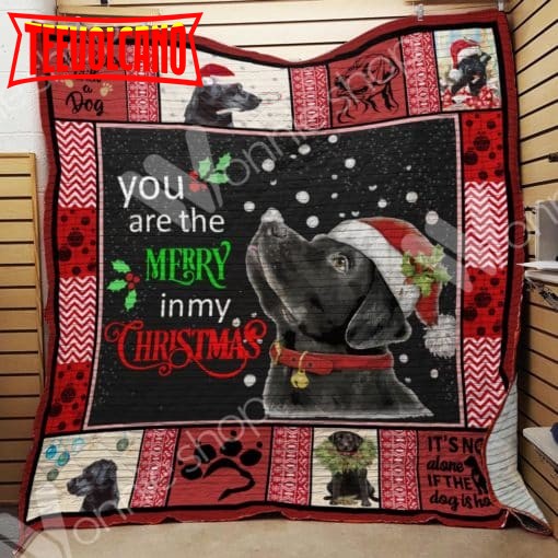 Black Labrador You Are The Merry 3D Quilt Blanket