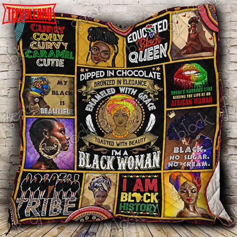 Black. No Sugar. No Cream. 3D Quilt Blanket