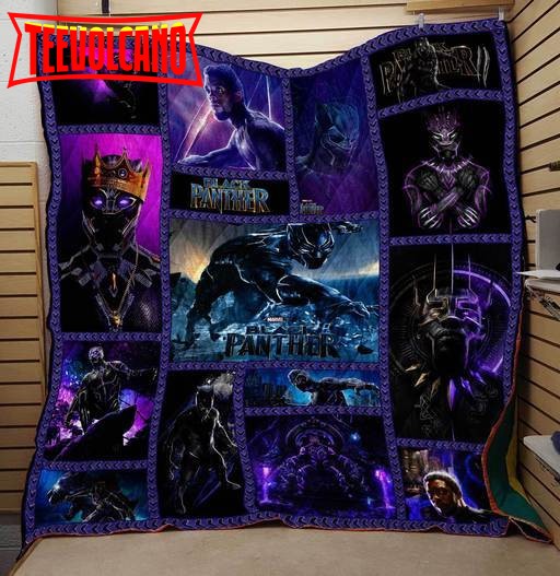 Black Panther Avenger Marvel Comics Art 3D Customized Quilt Blanket