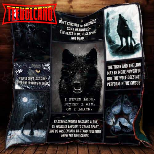 Black Wolf Customize Quilt Blanket