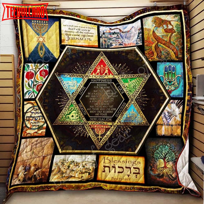 Blessing For The Home Jerusalem 3D Quilt Blanket