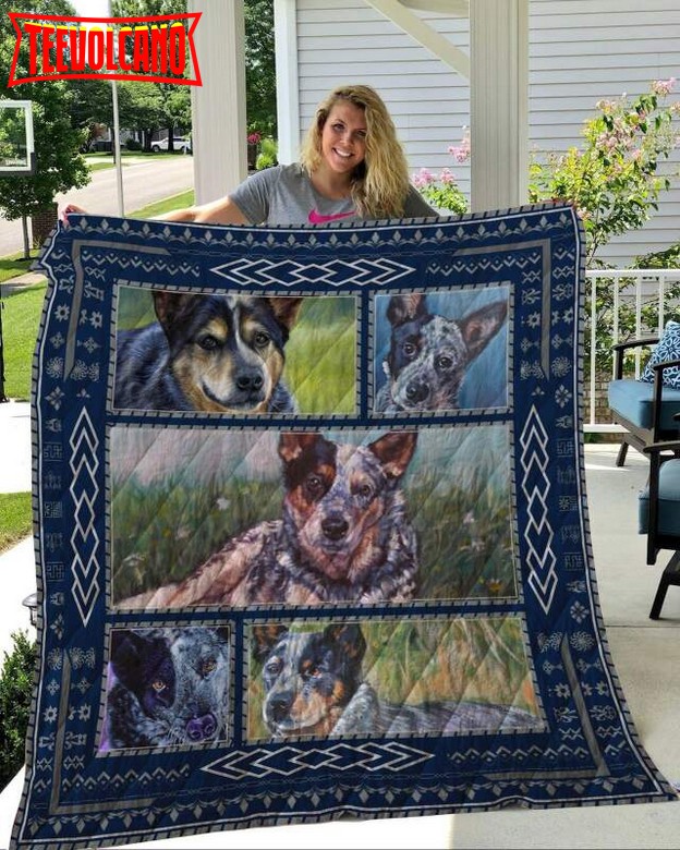 Blue Heelers 3D Customized Quilt Blanket