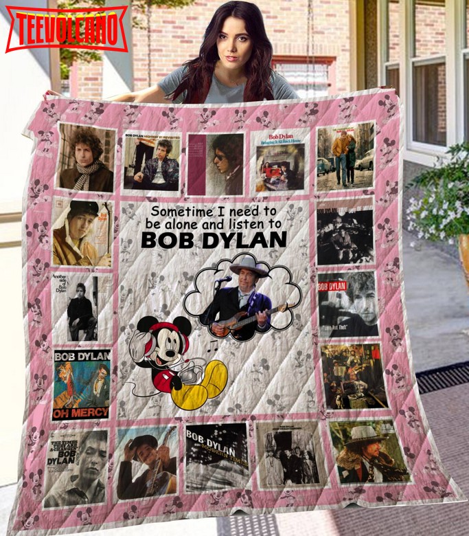 Bob Dylan Mickey 3D Customized Quilt Blanket