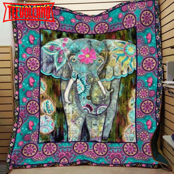 Bohemian Elephant 3D Customized Quilt Blanket