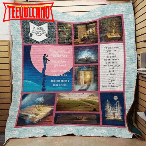 Book 3D Customized Quilt Blanket