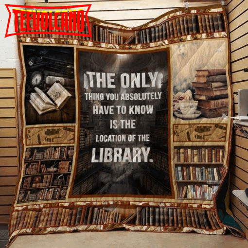 Book Library 3D Customized Quilt Blanket