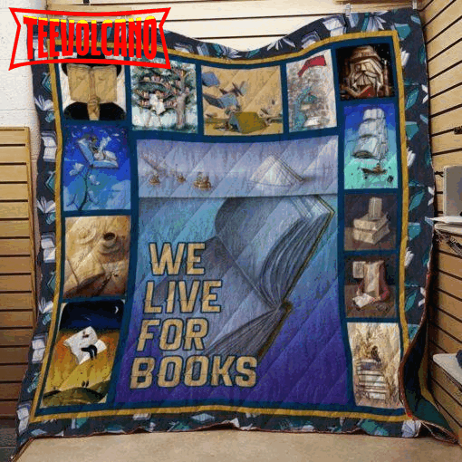 Book Live For Books 3D Customized Quilt Blanket